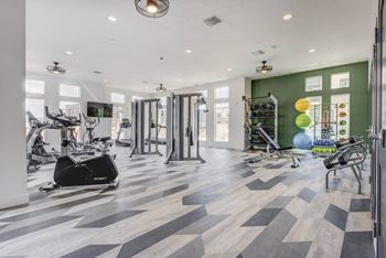 Gym with exercise balls